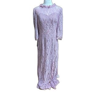 NWT‎ JJ's House Lace Full Length Dress Womens 14 Wisteria Formal Wedding Event